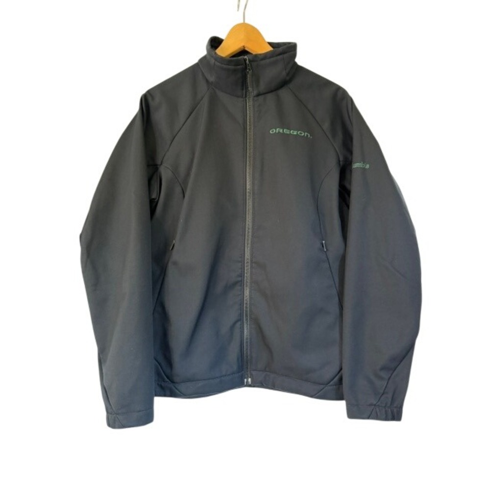 Columbia Oregon Ducks Softshell Jacket Womens Large Black Full Zip